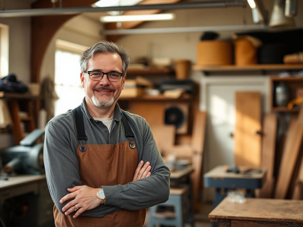Business owner standing in their workshop
