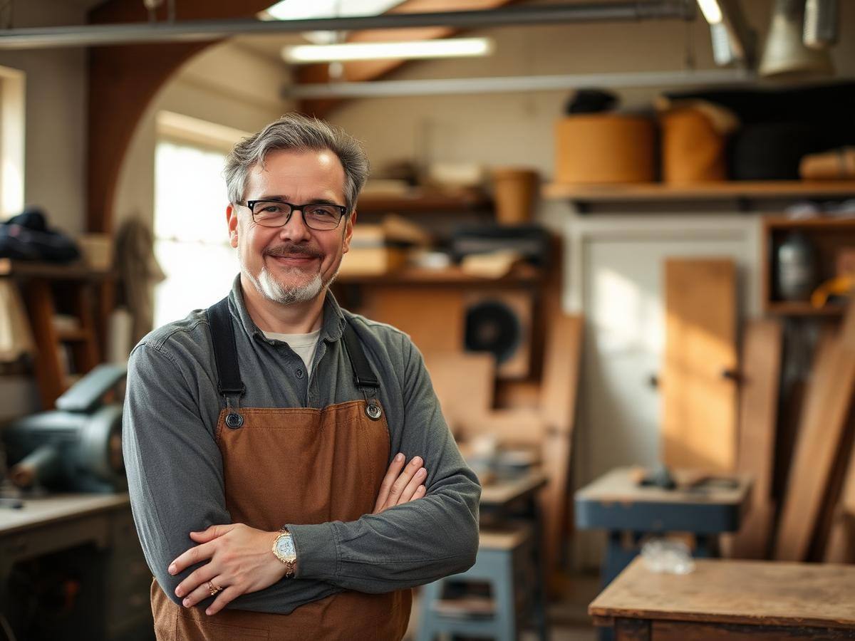 Business owner standing in their workshop
